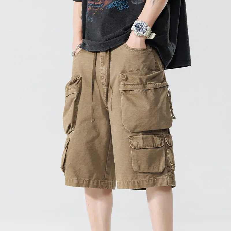 Threebooy  New Summer Men Cotton Cargo Shorts Men American Clothing Casual Breeche Bermuda Beach Jogger Shorts Male Hot Dropshipping