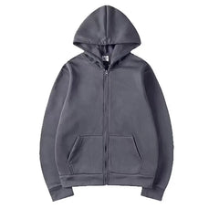Threebooy  Mens & Womens Fall Winter Open-Front Hoodie Casual Zipper Athletic Loose Fit Outerwear