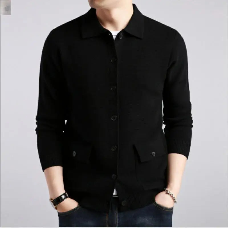 Threebooy  Clothing Fashion Male High Quality Leisure Cardigan Knitting Sweater/Men's Slim Fit Knit Shirts/clothing Size S-3XL