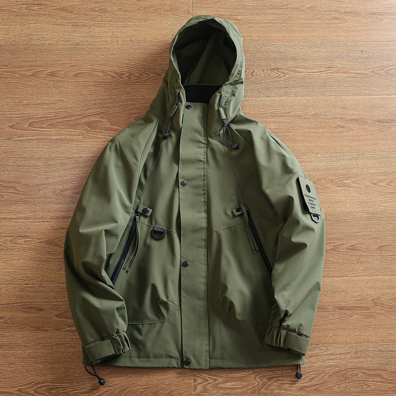 Threebooy Outdoor Functions Padded Jacket Mountaineering Clothes Winter Men's Thickened Windproof Waterproof Warm Hooded Cotton Parkas