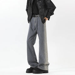 Threebooy Jeans men New Jacquard Fabric Denim Trousers man Straight Leg Long Pants Autumn Classic Style Casual Jeans for Men Wholesale