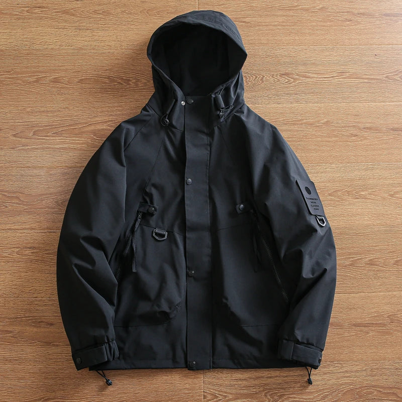 Threebooy Outdoor Functions Padded Jacket Mountaineering Clothes Winter Men's Thickened Windproof Waterproof Warm Hooded Cotton Parkas