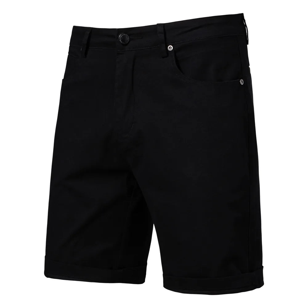 Threebooy Men's Summer Slim-fit British Shorts Light Luxury Stylish Popular Clothes Leisure Cargos Streetwear Button-down Half-pants 30-38