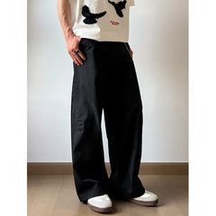 Threebooy 90s Fashion American Style Spliced Casual Pants Men's Spring Autumn New Loose Wide Leg Pants