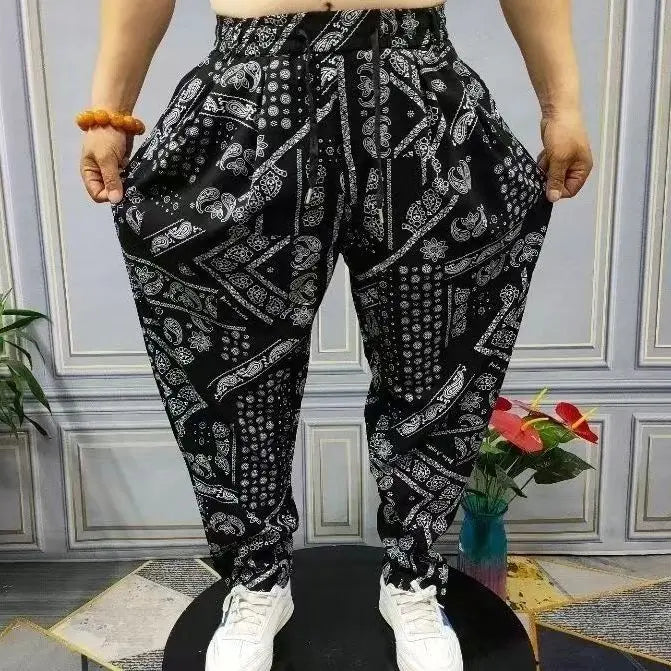 Threebooy  Spring Autumn New Fashion Elastic Waist Tie Dye Korean Thin Style Hip Hop Men's Clothing Simplicity Breathable Youth Haren Pants