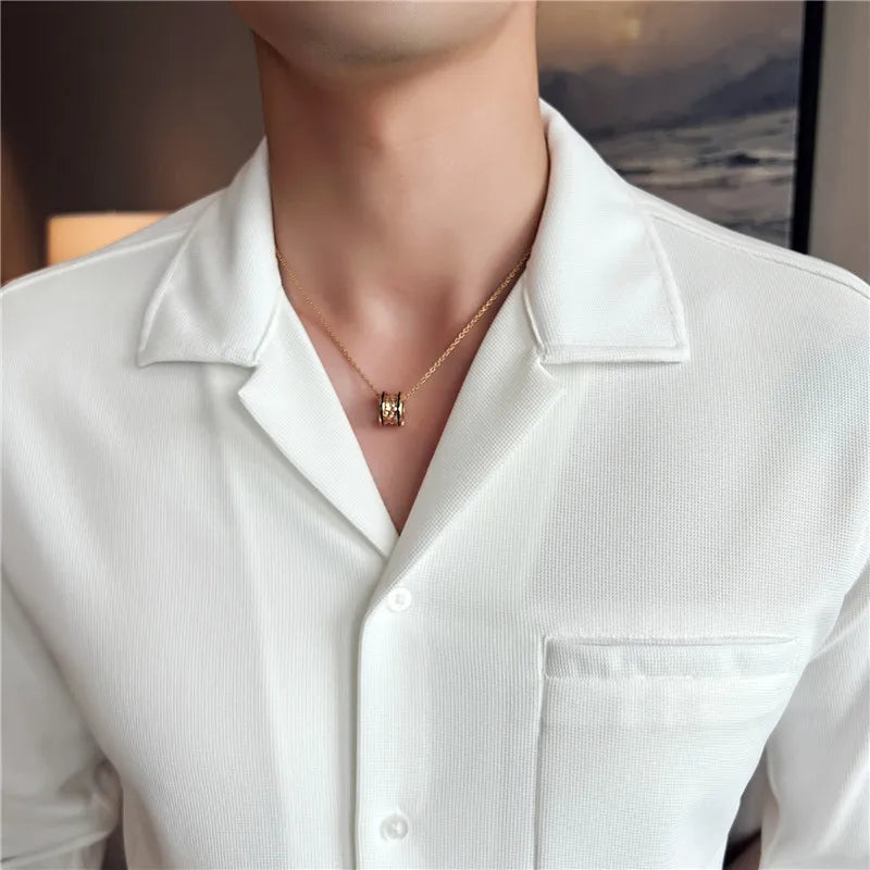 Threebooy Men Spring High Quality V-Neck Stylish Long-Sleeved Shirts/Male Slim Fit Business And Casual Office Dress Shirts Tops 4XL