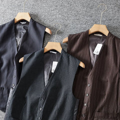 Threebooy French Splicing High-end Vest Spring Summer Men's British Waistcoat 2055 New Slim Casual Vest Suit Sleeveless Jacket Elegant