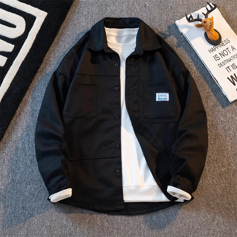 Plaid Jackets Men American Vintage Outwear Long Sleeve Designs All-match Youthful Vitality Handsome Coats Streetwear Newest Ins