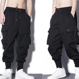 Threebooy Loose Harem Pants Men Cargo Trousers Hip Hop Outdoor Casual Ankle Length Pant Fashion Streetwear Pocket Sweatpants