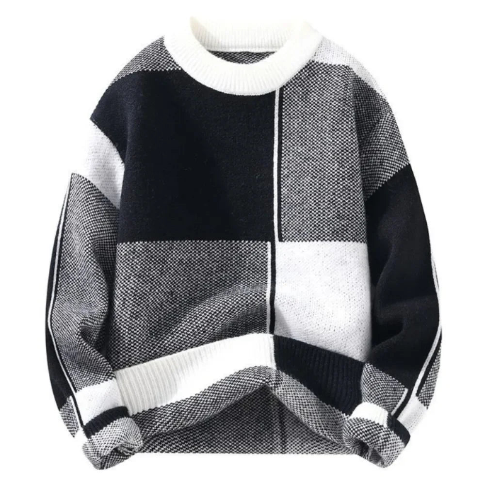 Threebooy Round Collar Crewneck Long Sleeve Thick Knitwear Original Autumnr and Winter Pullover Man Casual Y2k Knitted Sweaters for Men