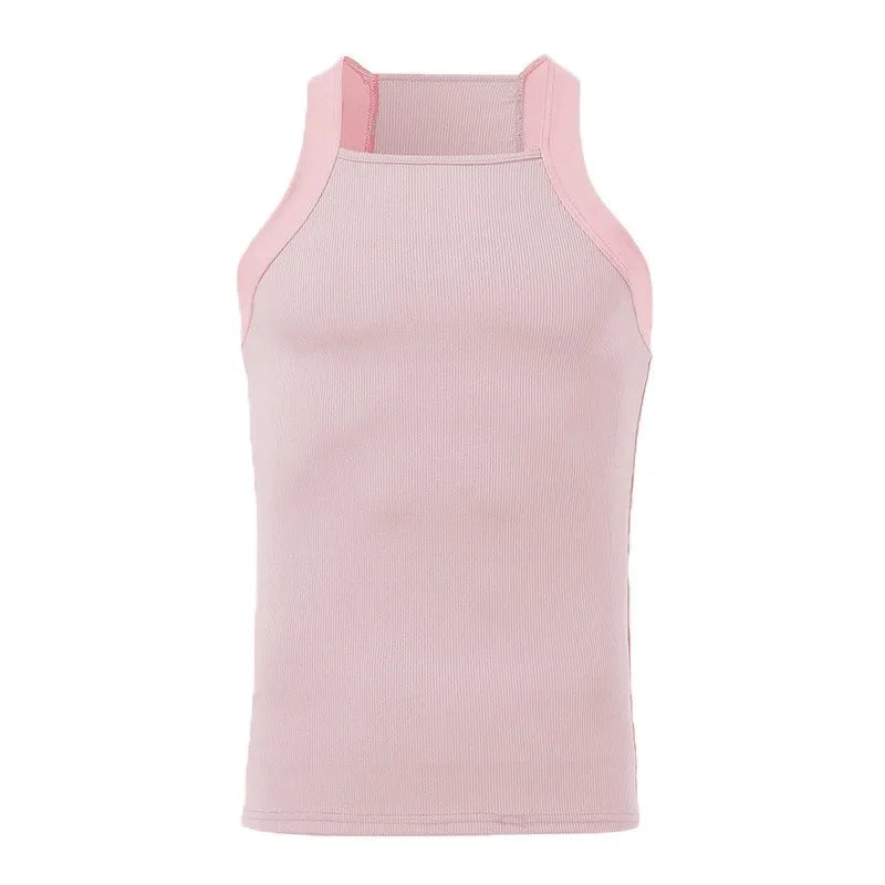 Threebooy  New Fashion Sports Tank Tops Men's Solid Color O-neck Sleeveless T-shirt Skinny Gym Streetwear Casual Vests Party Clothing S-5XL