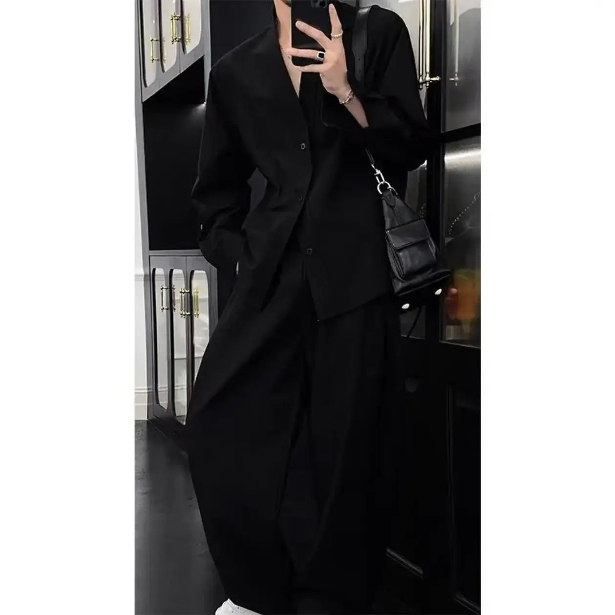 Threebooy Blazer Suit New Simple High-end Fashion Set Men's Trendy Loose Versatile Cardigan Jacket Casual Pants Two-piece Set Chic