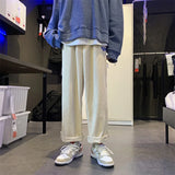 Threebooy Baggy Men's Wide Pants Corduroy Casual Straight Trousers Spring Summer Korean Fashion Oversized Bottoms Ins Vintage Y2K Clothes