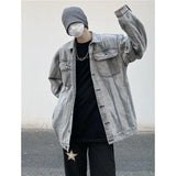 Threebooy Tie Dyed Black Jacket Men's Men's Clothing Jacket Harajuku Street Clothing Trendyol Fashion Jacket Denim Jacket