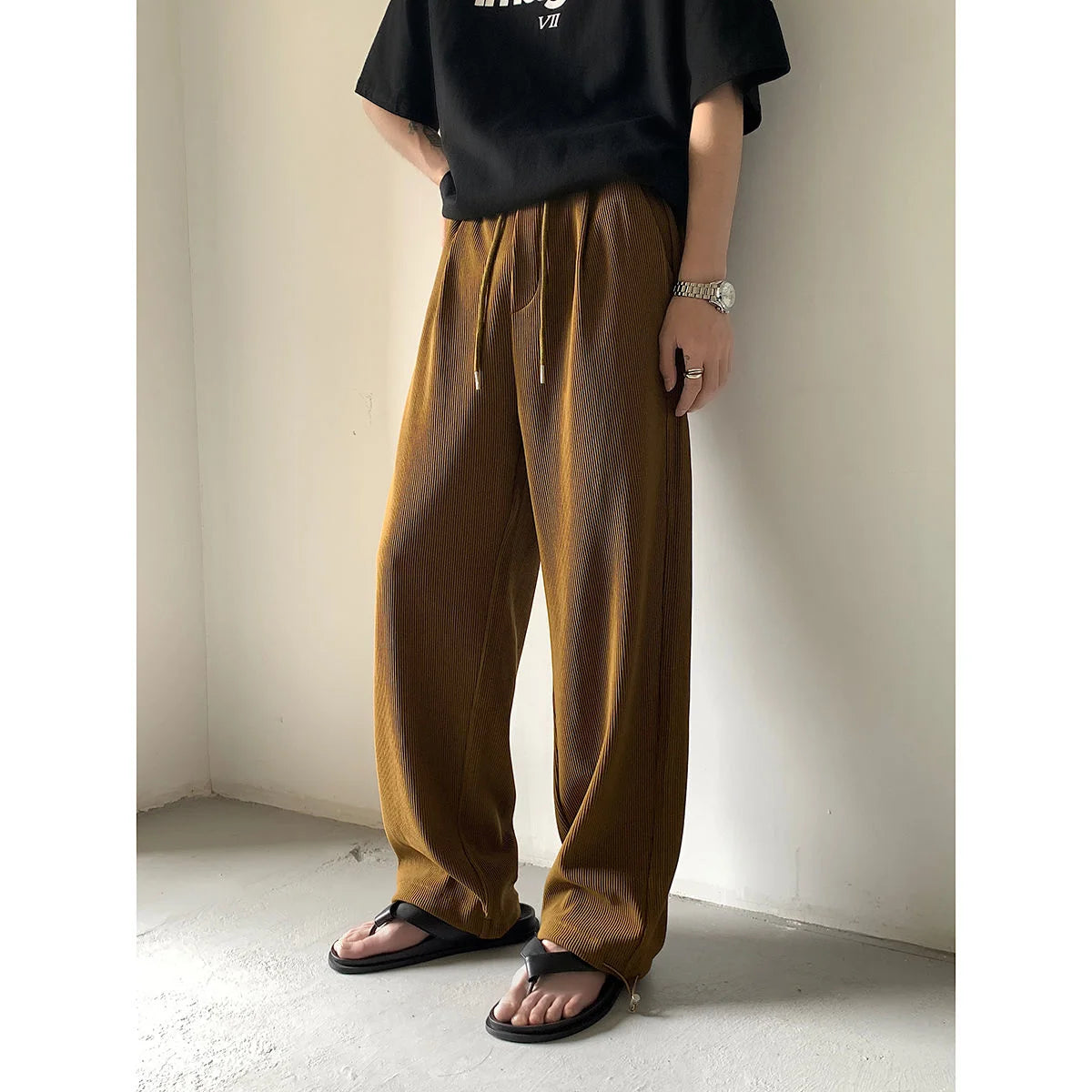 Threebooy Summer Men's Loose Breathable Casual Pants High Quality Hip Hop Style Sweatpants Fashion Trend Homme Trousers Size S-XL