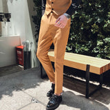 Threebooy Fashion Male Spring High Quality Cotton Business Suit Trousers Men's Clothing/Man British Style Men's Casual Suit Pants