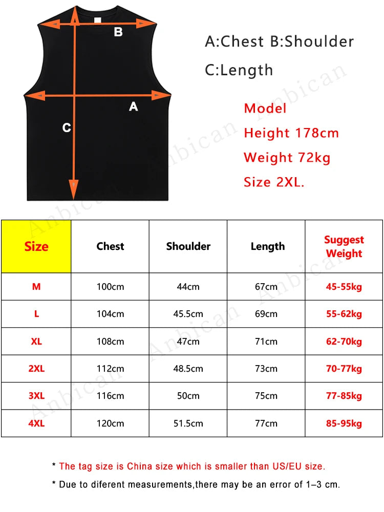 Threebooy  230GSM Cotton Men's Tank Tops Comfortable Muscle Fit Athletic Vest for Gym and Summer Workouts Korean Basic Sleeveless Tee Tops