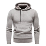 Threebooy New Autumn Winter Hoodies Men Fashion Hooded Sweatshirts Men Casual Knitted Pullovers Hooded Streetwear Solid Sports Sweatshirts