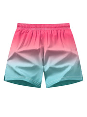 Threebooy  Men's Beach Shorts with Mesh Liner Summer Casual Board Shorts with Zipper Side Pockets Swim Trunks Swimwear Swimsuit Beachwear