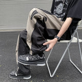 Threebooy Techwear Parachute Cargo Pants Men Patchwork Zipper Loose Casual Trousers Male Summer Streetwear Hip Hop Spliced 5XL