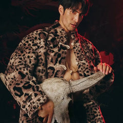 Threebooy New Faux Fur Rabbit Fur Autumn Winter New Jackets Chinese Style Leopard Printed Warm Coats Plush Tang Suit Jackets Chic