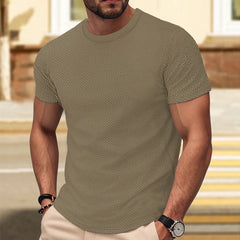 Threebooy  Men's Summer New European Size Men's Short-sleeved T-shirt Breathable Slim-fit Top Men's Running Sports T-shirt Graphic T Shirts