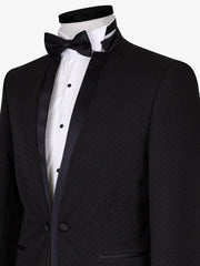 Threebooy  Men's Suit 2 Pieces Blazer Pants Bow Collar One Button Sheer Lapel Wedding Work Wear Business Formal