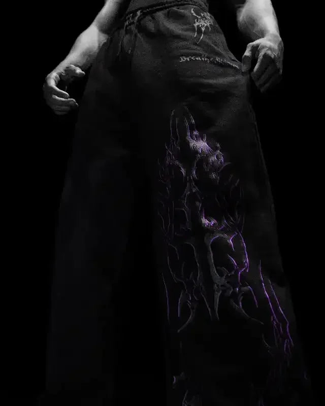 Threebooy  Y2K Breathedivinity Skull Cargo Pants Men Women Gothic Casual Sports Joggers New Hip Hop Street Fashion Couple Street Trousers