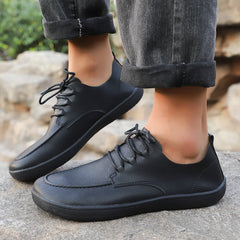 Threebooy  Men's Fashionable Casual Sports Shoes Breathable PU Upper EVA Outsole round Toe Low Top Quick Laces Comfortable All Season