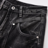 Threebooy Jeans Men Streetwear Y2k Black Baggy Trousers Autumn Wide Leg Winter Casual Fashion Vintage Loose Cool Street Flare Denim Pants