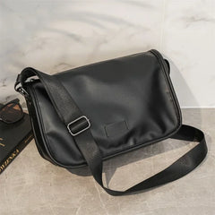 Threebooy  Vintage Fashion Crossbody Bags Men Large Capacity Men Crossbody Shoulder Bag PU Leather Messenger Bag Casual Outdoor Satchels