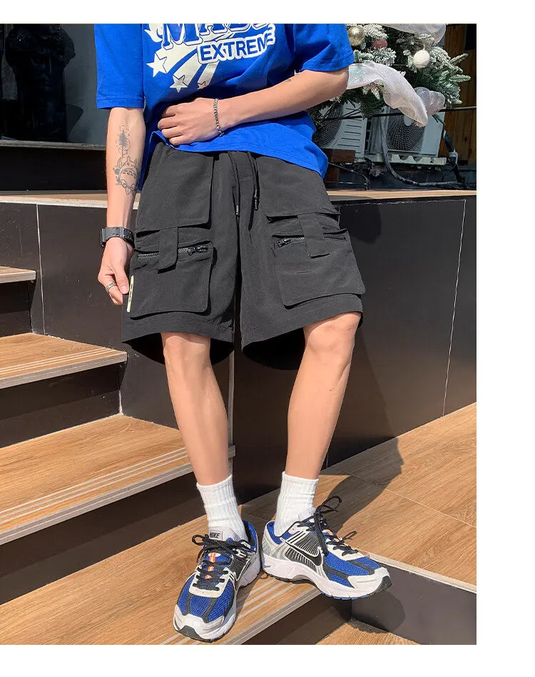 Threebooy Mens Summer Cargo Shorts Multi Pocket Casual Outdoor Sports Workwear Lightweight Comfortable Hiking Shorts Trendy Fashion