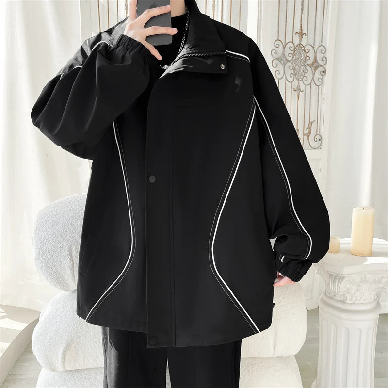 Threebooy Men's Korean Style Clothes for Men Outerwear Original Clothing Harajuku Men's Coats Models 2024 Spring Jackets Popular