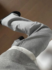 Threebooy  Mens Trendy Brand Clean Fit Micro Flare Joggers Spring Autumn Wide Leg Drape Straight Casual Trousers