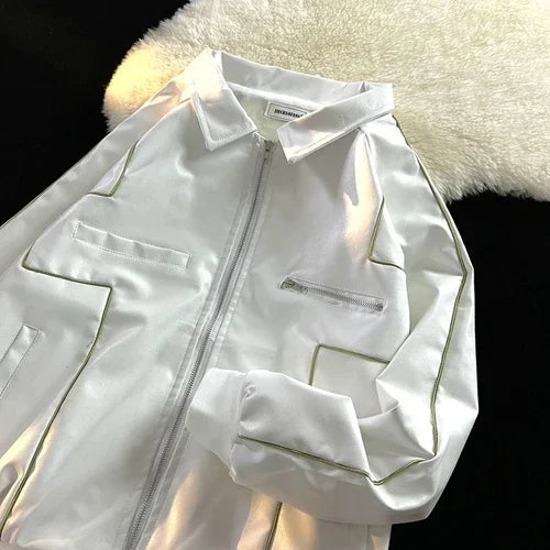 PU Leather Solid Jackets Men American Vintage Teens Punk Rock Style Stylish Hombre Couples Designs Chaquetas Outwear Streetwear