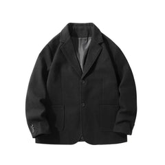 Threebooy Woolen Coat for Man Winter Coats Man Wool and Mix Mens Overcoat High Quality Elegant Men Jackets New Black Men's Clothing