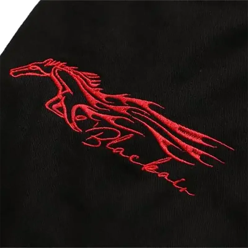 Threebooy Motorcycle Baseball Jackets Men Y2K Harajuku Letter Embroidery Patchwork Coats Vintage Hip Hop Streetwear Varsity Jacket Unisex