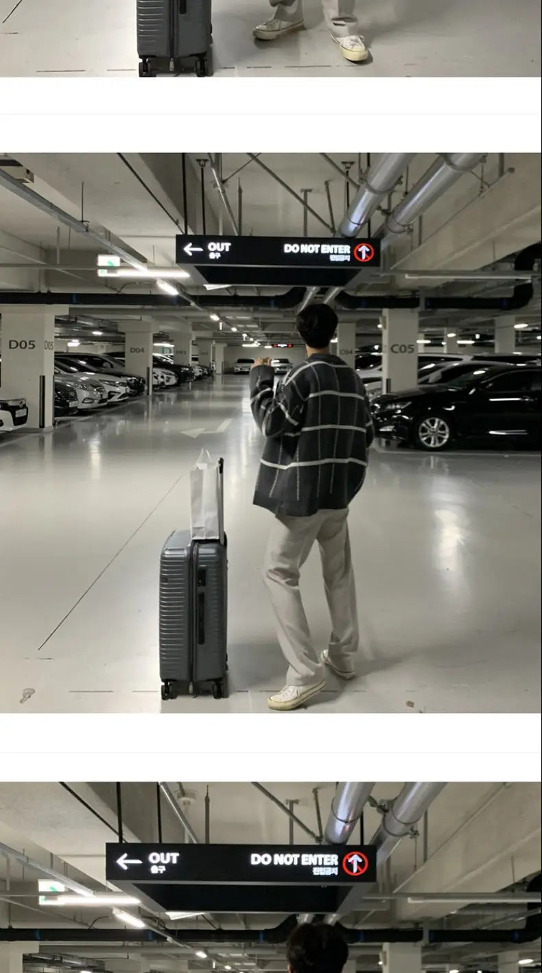 Threebooy Trendy Cardigan Men's Korean Version British Checkered Striped Sweater Men's V-neck Sweater Jacket