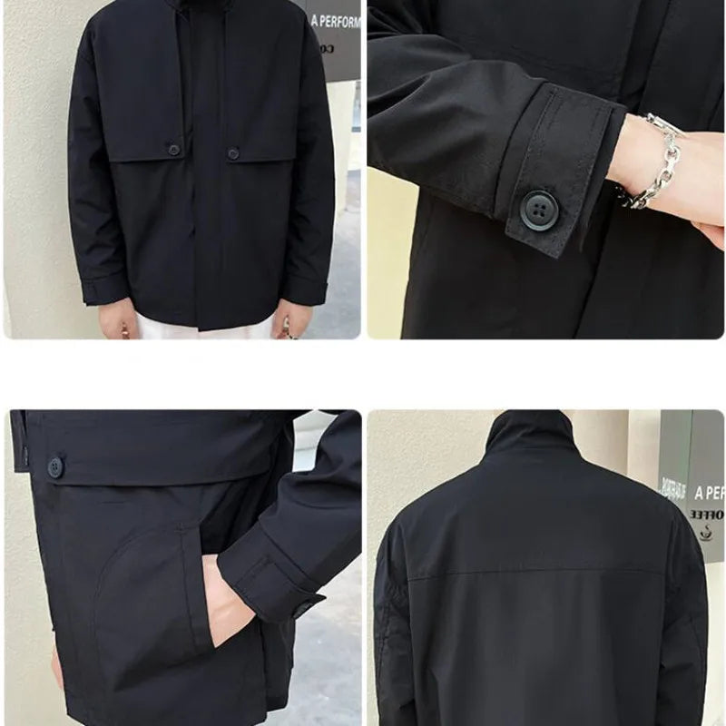 Threebooy Men Spring High Quality Casual Jackets/Male Loose and Comfortable Work Jackets/Mens Fashion Jackets and Coats M-3XL