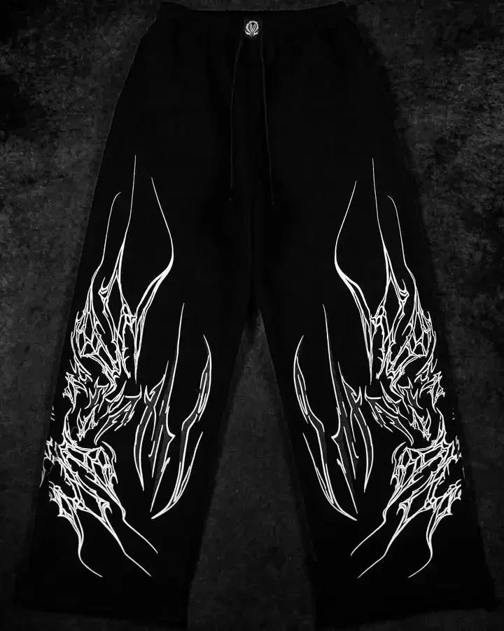 Threebooy  Y2K Breathedivinity Skull Cargo Pants Men Women Gothic Casual Sports Joggers New Hip Hop Street Fashion Couple Street Trousers