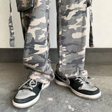 Threebooy Men's Loose Straight Pants Camouflage Trousers Cargo Vintage Casual Pants Military Style Overalls Mens Sweatpants M-2XL