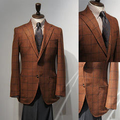 Threebooy  Men Suits Plaid Tuxedo 2 Pieces Single Breasted Corduroy Business Formal Tuxedos Blazer Pants Notch Lapel New
