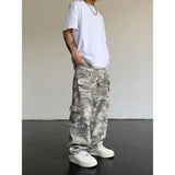 Threebooy Camo Pants Baggy Jeans Hip Hop Trousers for Men Oversize Cargo Streetwear Denim Y2k Man Trendyol Woman Casual Grey Men's