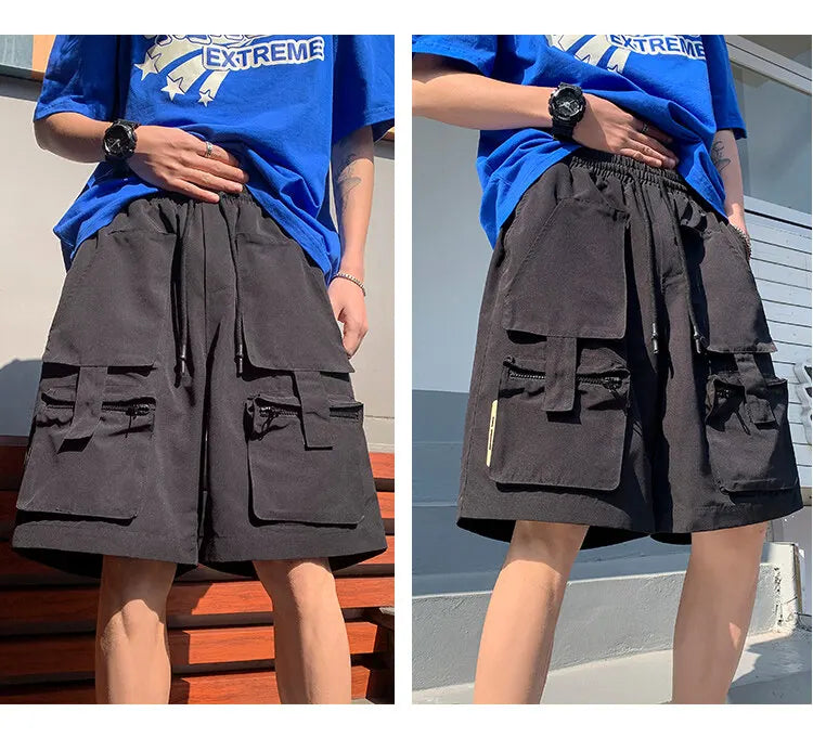 Threebooy Mens Summer Cargo Shorts Multi Pocket Casual Outdoor Sports Workwear Lightweight Comfortable Hiking Shorts Trendy Fashion
