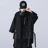 Threebooy Techwear T-shirt Punk Gothic Clothes Goth Clothes Summer Short Sleeve T-shirts Coat Japanese Style Streetwear Hip Hop