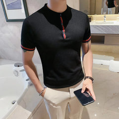 Threebooy  Men Solid Color Polo Shirts Summer Men Clothing Lapel Neck Shirt British Fashion Pure Cotton POLO Shirts Tops 4 Color S-3XL