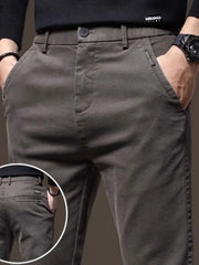 Threebooy  Men's Casual Pants Spring Autumn Wear Versatile Straight Business Trousers Korea Work Classic Long Pants for Male