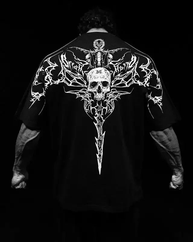 Threebooy  Y2K Breathedivinity Skull Cargo Pants Men Women Gothic Casual Sports Joggers New Hip Hop Street Fashion Couple Street Trousers