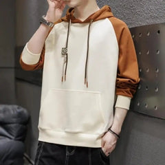 Threebooy Patchwork Hoodies Men Fashion Clothing Hip Hop Sweatshirts Autumn Men Hood Pullover Tops Men Black Couple Streetwear Hoody