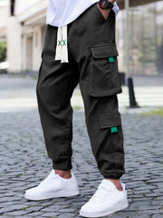 Threebooy  Autumn and Winter New Large Size Men's Versatile Workwear Casual Pants Multi-Pocket Work Pants Corduroy Work Pants Thick Casual Jogger Pants